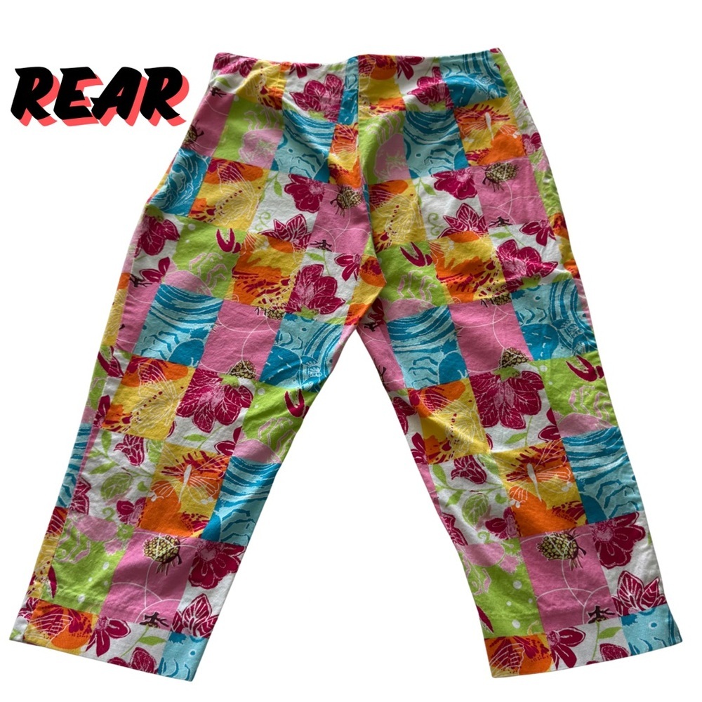 Mountain Lake Multicolor Patchwork Pants Size 8 - image 4